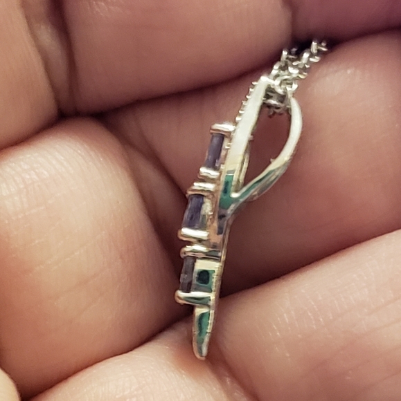 SET Tanzanite ring 5.25 OR Size 5, pendant/w chain, stud earrings, NWT - Picture 11 of 13